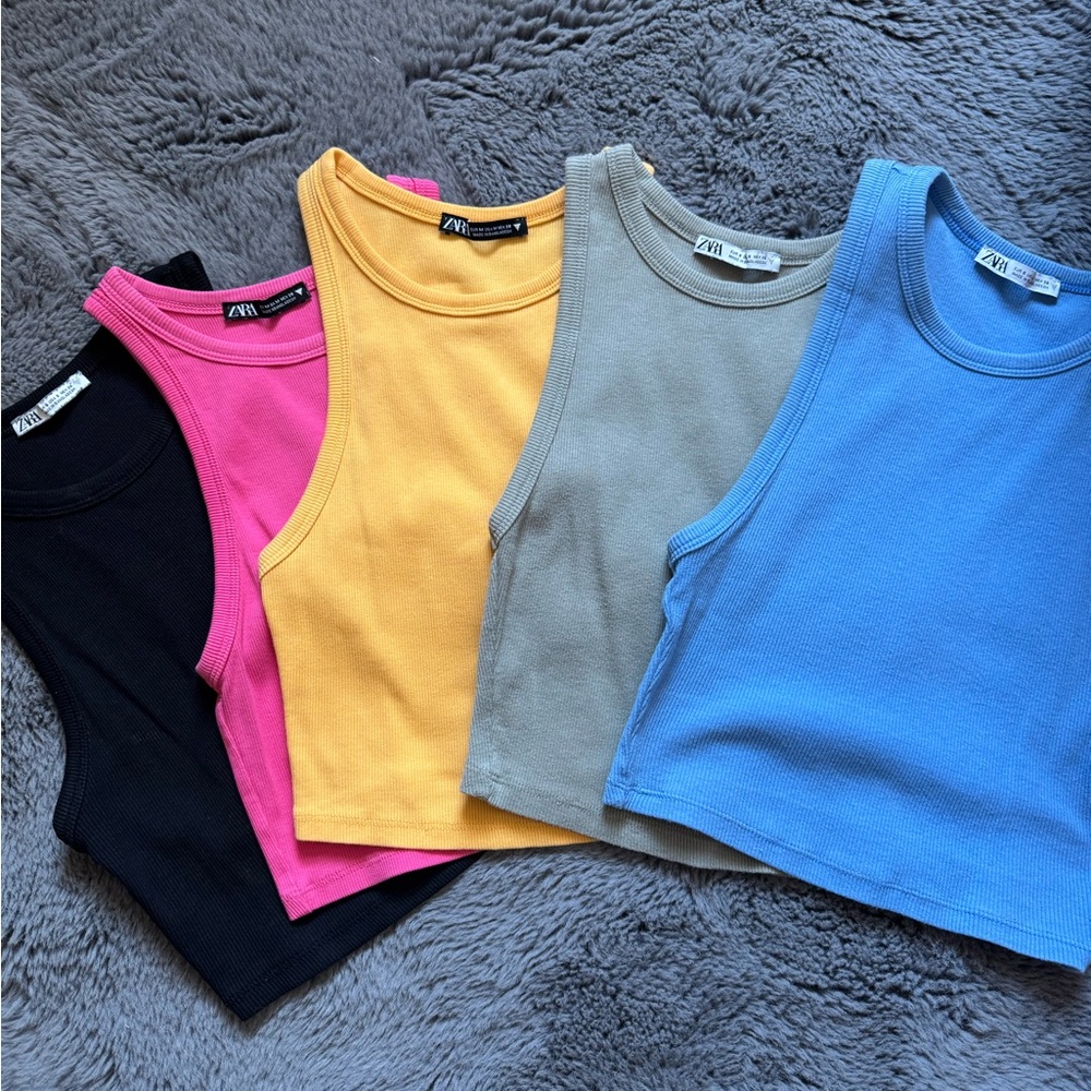 Zara Women’s cropped tank tops